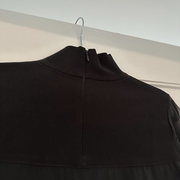 Dion Lee Mesh Long Sleeve Top Silk Knit Moulded Bustier High Neck in Black - Picture 9 of 9